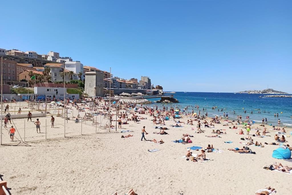 Super T2 Climatise Avec Balcon A Pied Plage Catalan Marseille Extérieur photo